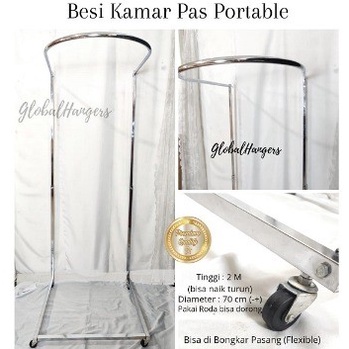 New Kamar Pas Bongkar Pasang/ Fitting Room Portable - Portable chrome