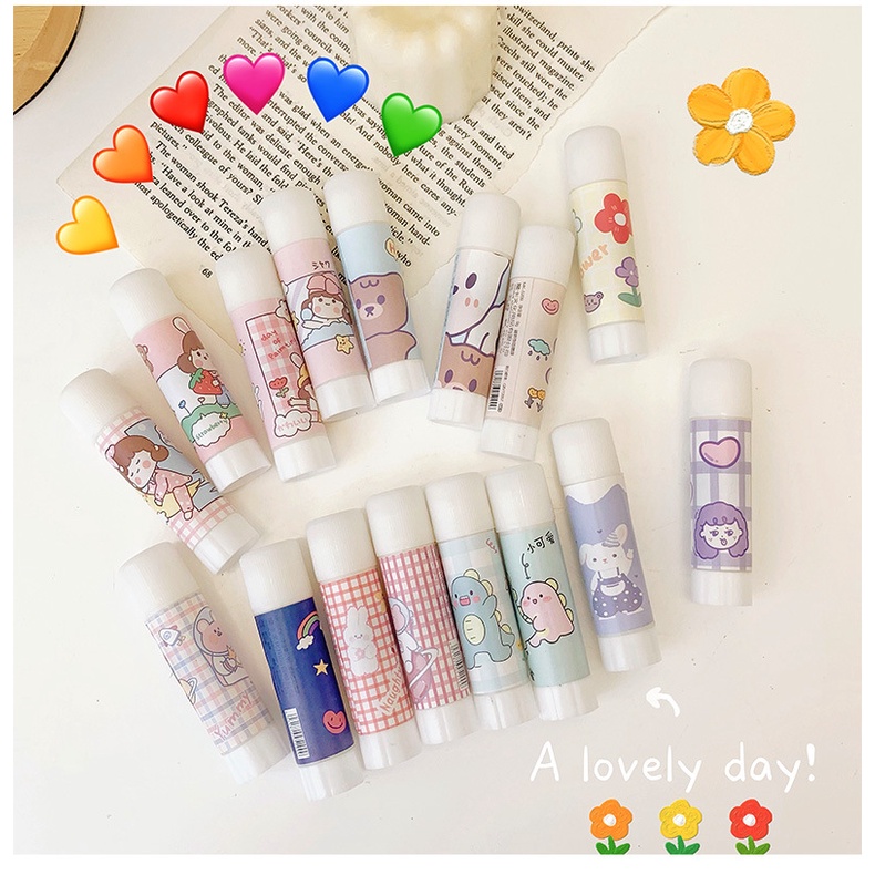 

PULUZ PVA curah lem padat padat perlengkapan kantor kecil 9g lem padat lem alat tulis siswa lem tongkat lengket bagus