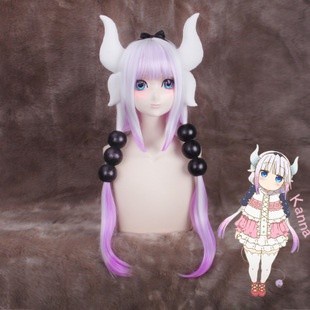 LOL-128 wig rambut palsu cosplay miss kobayashi kanna kamui
