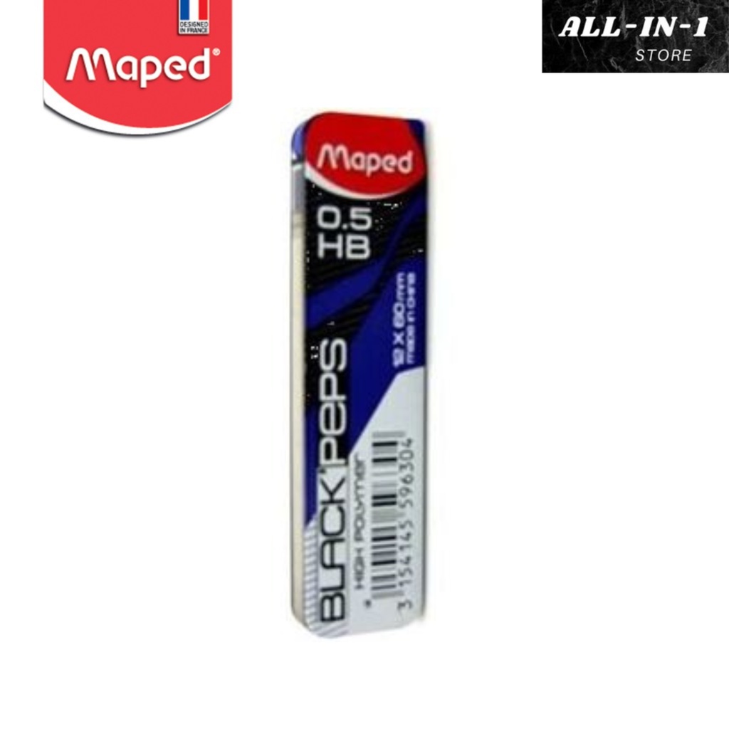 

Maped Pencil Lead Isi Pensil Mekanik HB 0.5 mm x12 Box