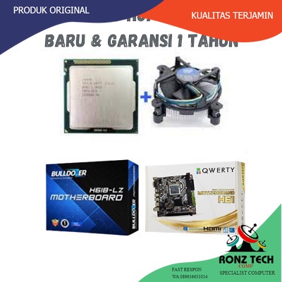 Paket Motherboard H61 + i5-2400 + FAN Garansi 1 Thn