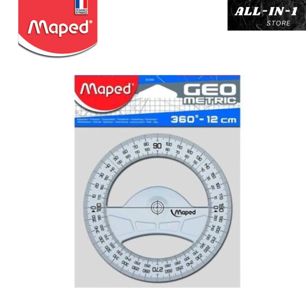 

Maped Penggaris Busur Gometric 12cm Ruler 360 Protractor