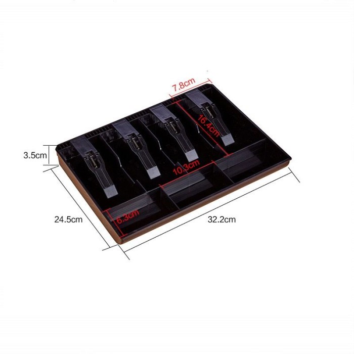 New Laci Uang Kasir/Money Cash Tray/Laci Kasir 4 5 Sekat/Kotak Uang Kasir - 4grids