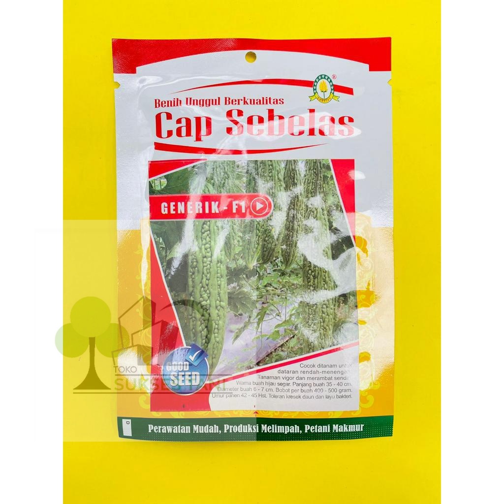 Benih pare unggul GENERIK F1 dari cap sebelas.  kemasan  10gram