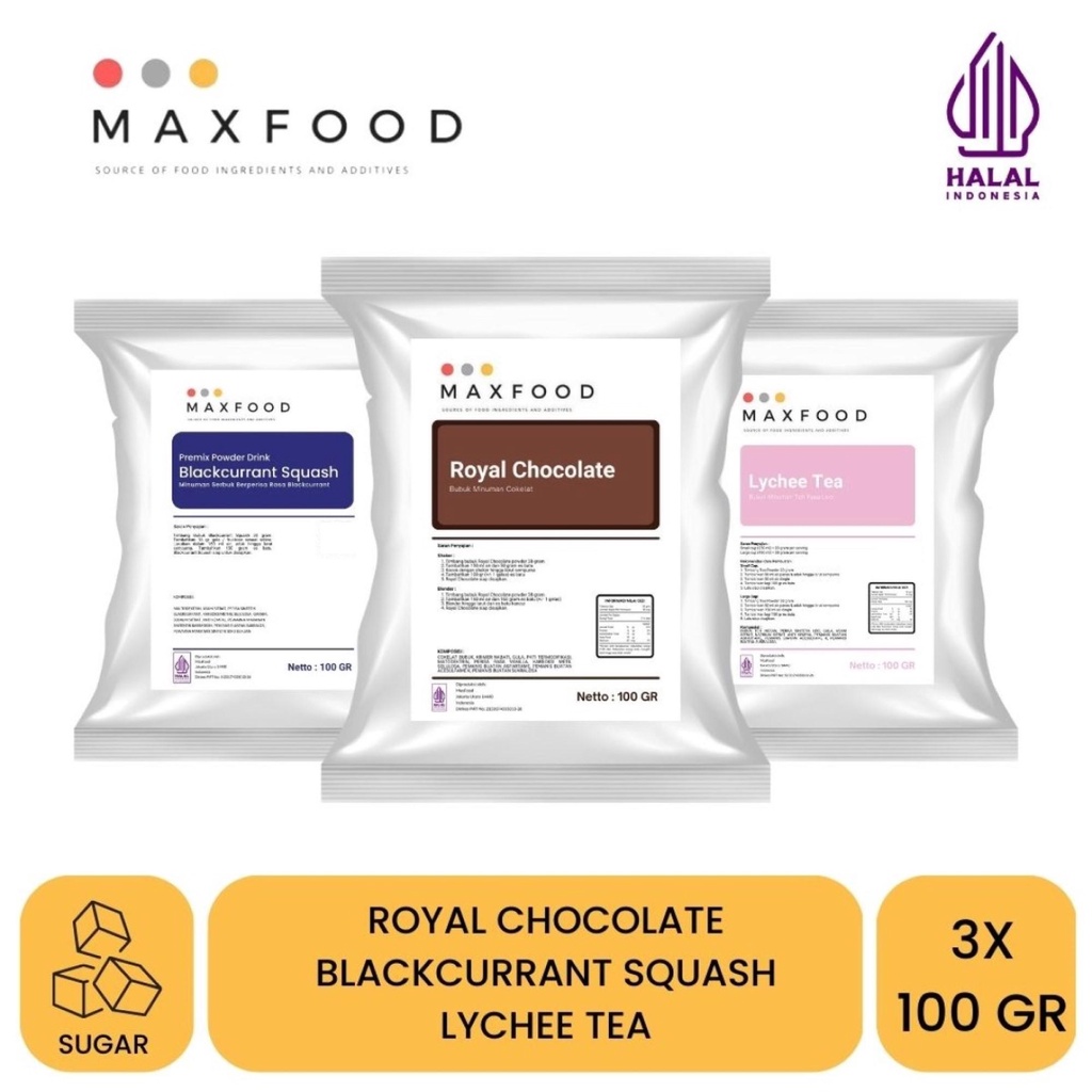 

COMBO BUBUK MINUMAN 13 - Royal Chocolate ,Blackcurrant Squash & Lychee Tea
