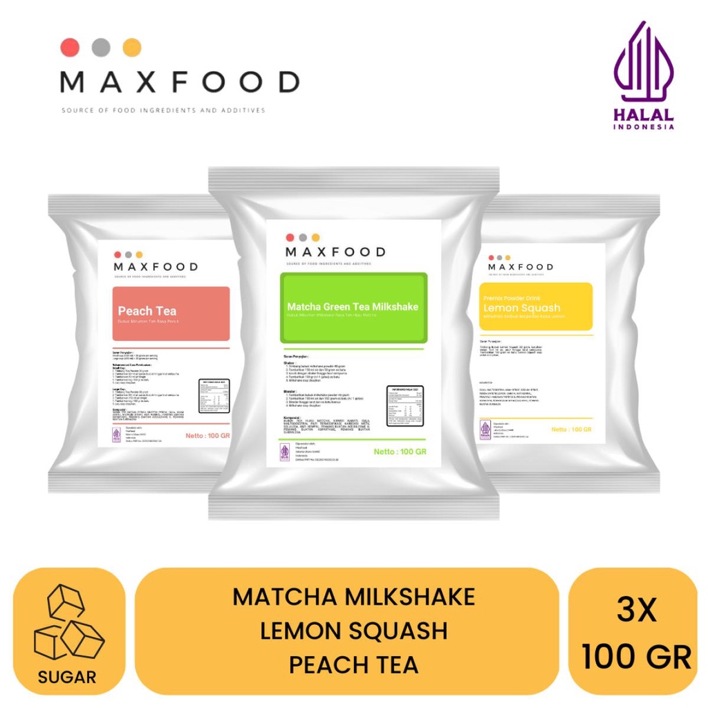 

COMBO BUBUK MINUMAN 15 - Matcha milkshake, Peach Tea dan Lemon Squash