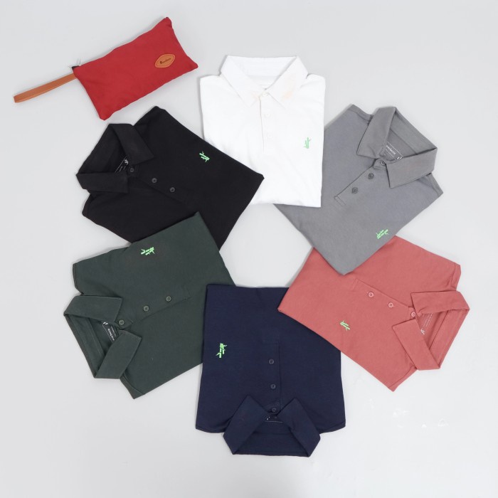 Polo Shirt Pria Katun Bambu 24s/ Kaos Kerah Pria Cotton Bamboo / Kaos Polo / Baju Polo