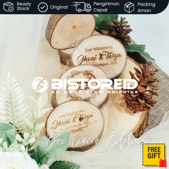 

PAPAN NAMA / WOOD SLICE/ WOOD SLICE LASER / ENGRAVING / GRAFIR NAMA