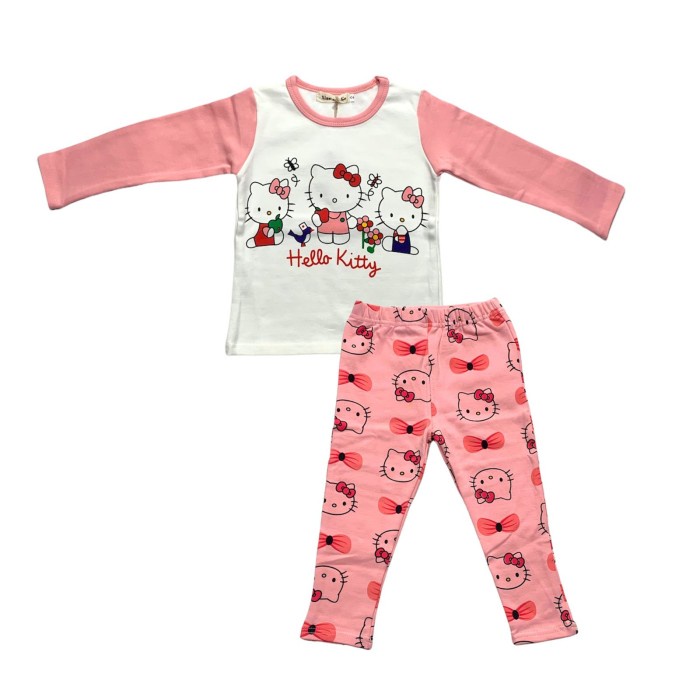 Baju Tidur Anak Perempuan Musim Dingin Girl Winter Pajamas Set Panjang Bulu Hangat Tebal Import
