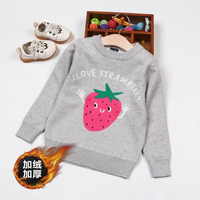Baju Anak Perempuan Musim Dingin Lengan Panjang Girl Winter Sweater Hangat Tebal Fashion Import