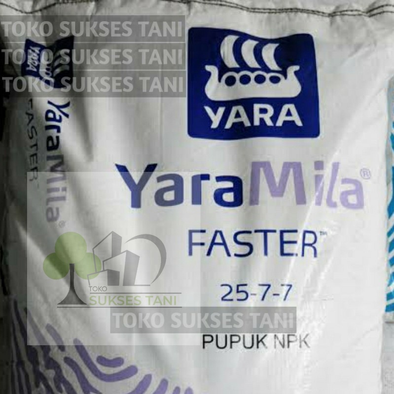 Pupuk NPK YARAMILA FASTER 25 7 7 . Isi 50kg
