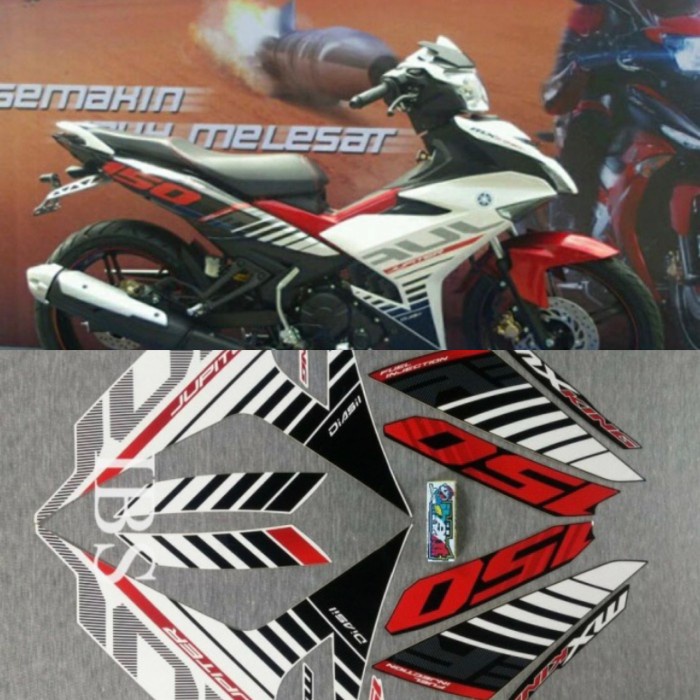 STRIPING LIS STANDAR ORI YAMAHA JUPITER MX KING PUTIH 2015 POLET polet