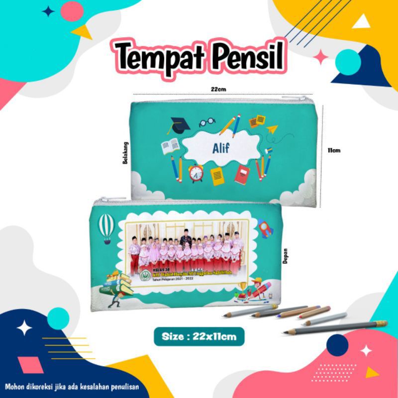 

Souvenir Hadiah Tempat pensil custom tempat pensil sekolah anak