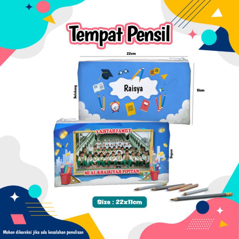 

Souvenir Ulang Tahun Souvenir Sekolah Souvenir Tempat Pensil Custom foto dan nama anak