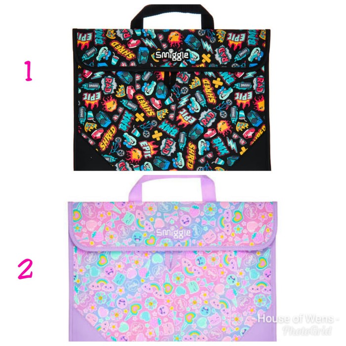 

New SMIGGLE BOOK BAG STYLIN - TAS BUKU SMIGGLE - Merah Muda