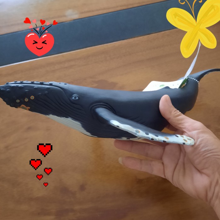 Mainan Ikan Paus Biru Figure Ocean World Whale Blue Jumbo Size - PausSperma