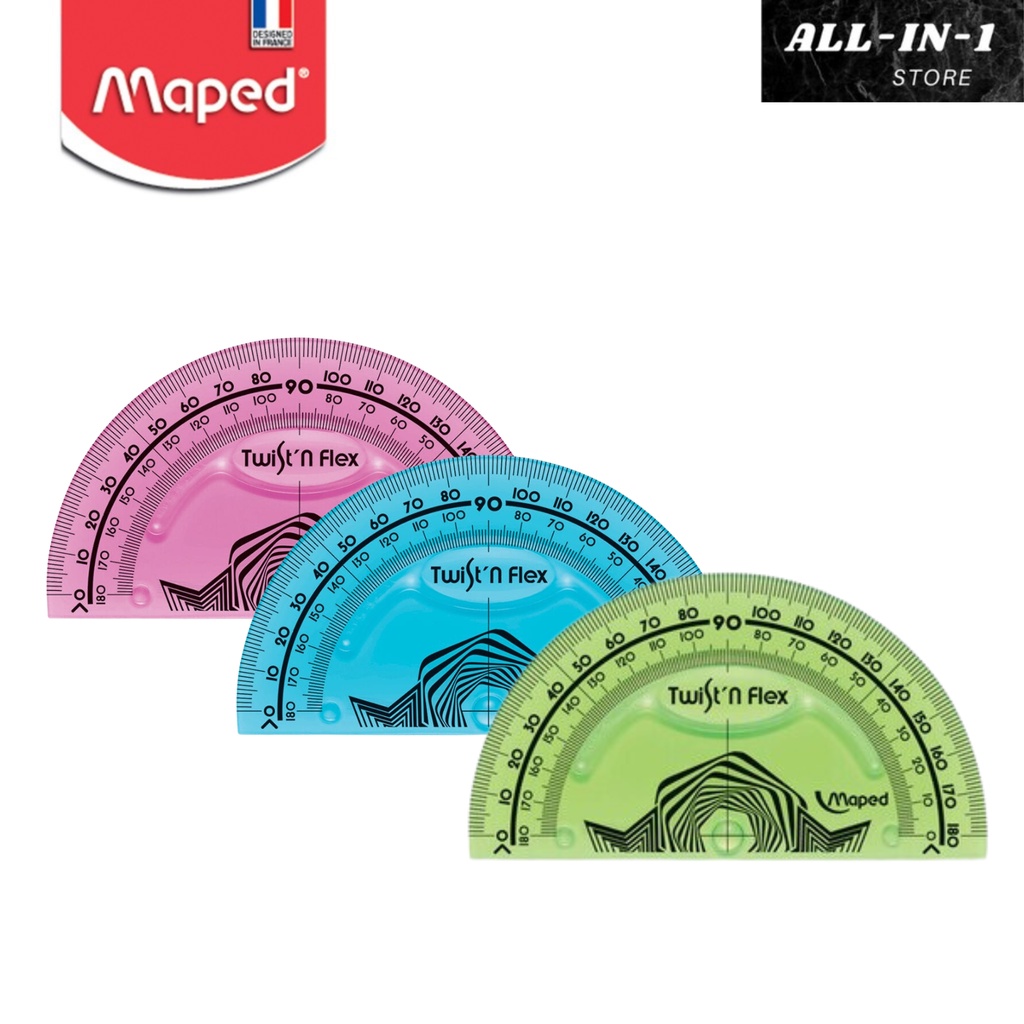 

Penggaris Busur Maped Twist and Flex 10 cm - 180 Protractor
