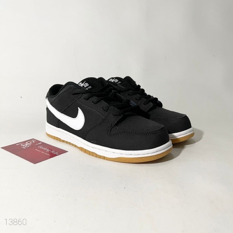 Sneakers SB Dunk Low Pro ISO Orange Label Blackwhite for KIDS 100% REALPICTURE Sepatu Vv2