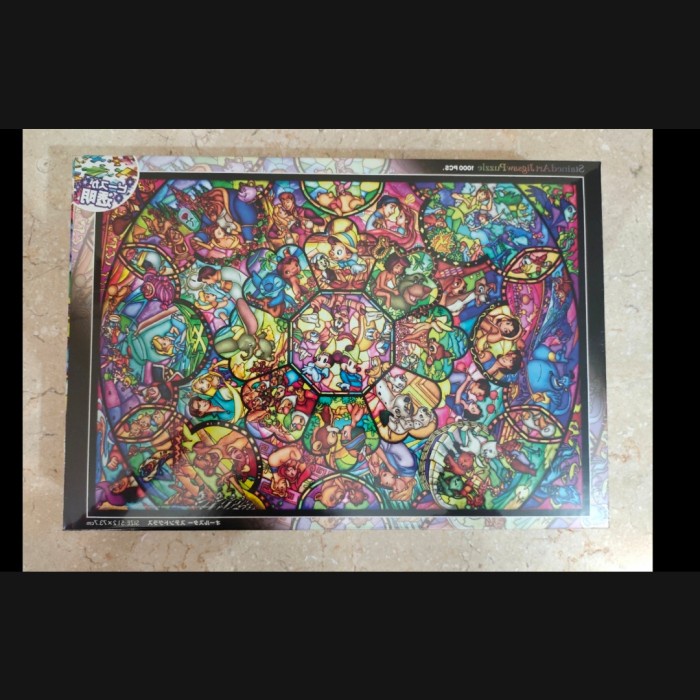 JIGSAW PUZZLE 1000 PCS DISNEY Stained Art Jigsaw TENYO All Stars