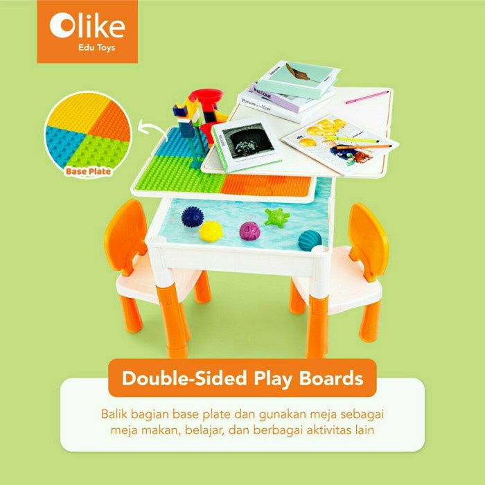 Olike Fun Bricks Table Edu Toys Mainan Lego Meja Lego Set