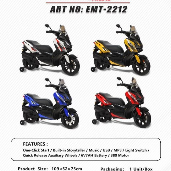 MOTOR AKI MAINAN ANAK NMAX EXOTIC EMT 2212 , MOTORAN AKI XMAX / NMAX - Putih