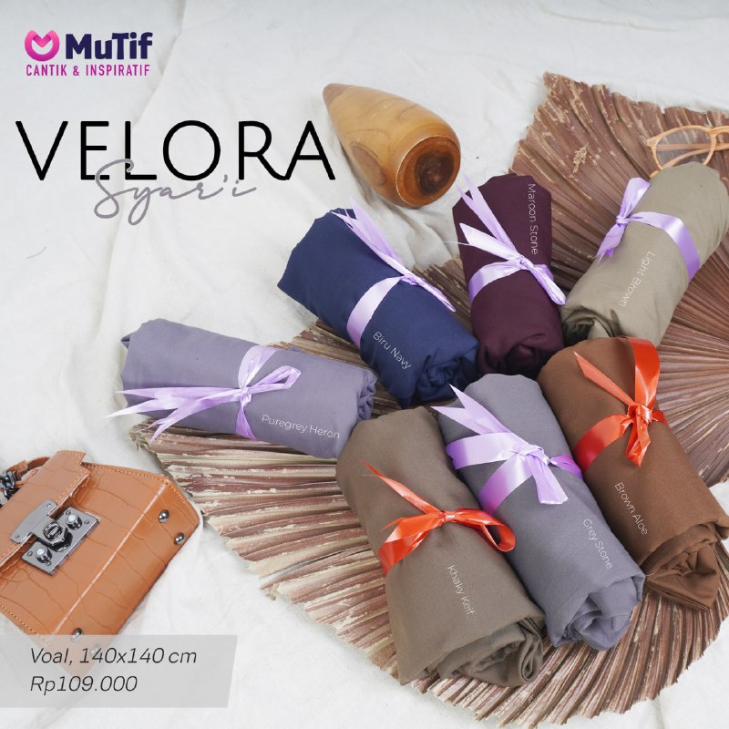 VOAL MUTIF | Kerudung Voal KRD Velora Segi Empat syari 140 x 140