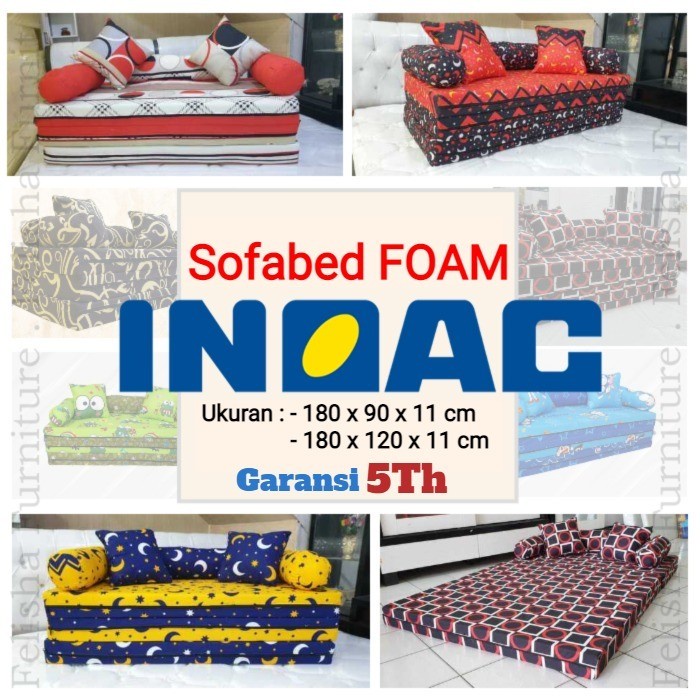 New SofaBed INOAC / Kasur Lipat 180 x 120 x 11 cm - 180 x 90 x 11