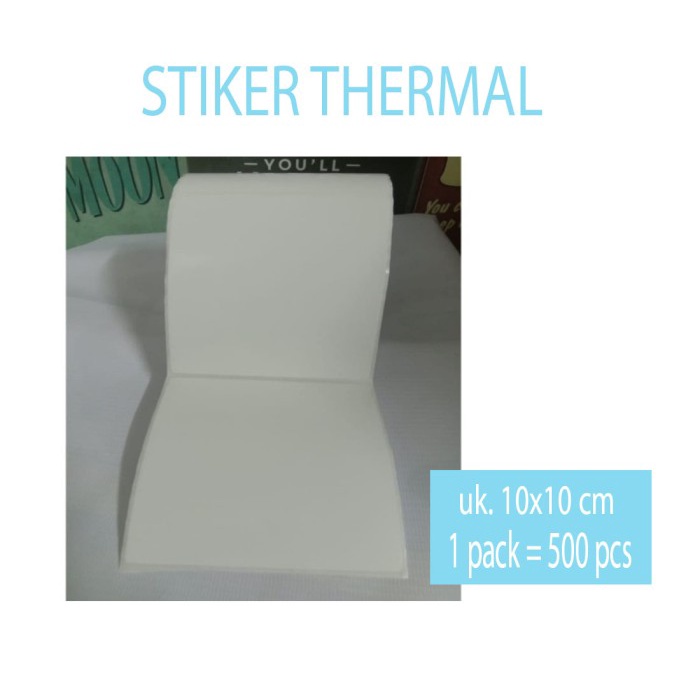 

Sticker/Kertas Thermal/Kertas Label uk 10x10 cm dan 10x15 cm - 10x10 cm, pack