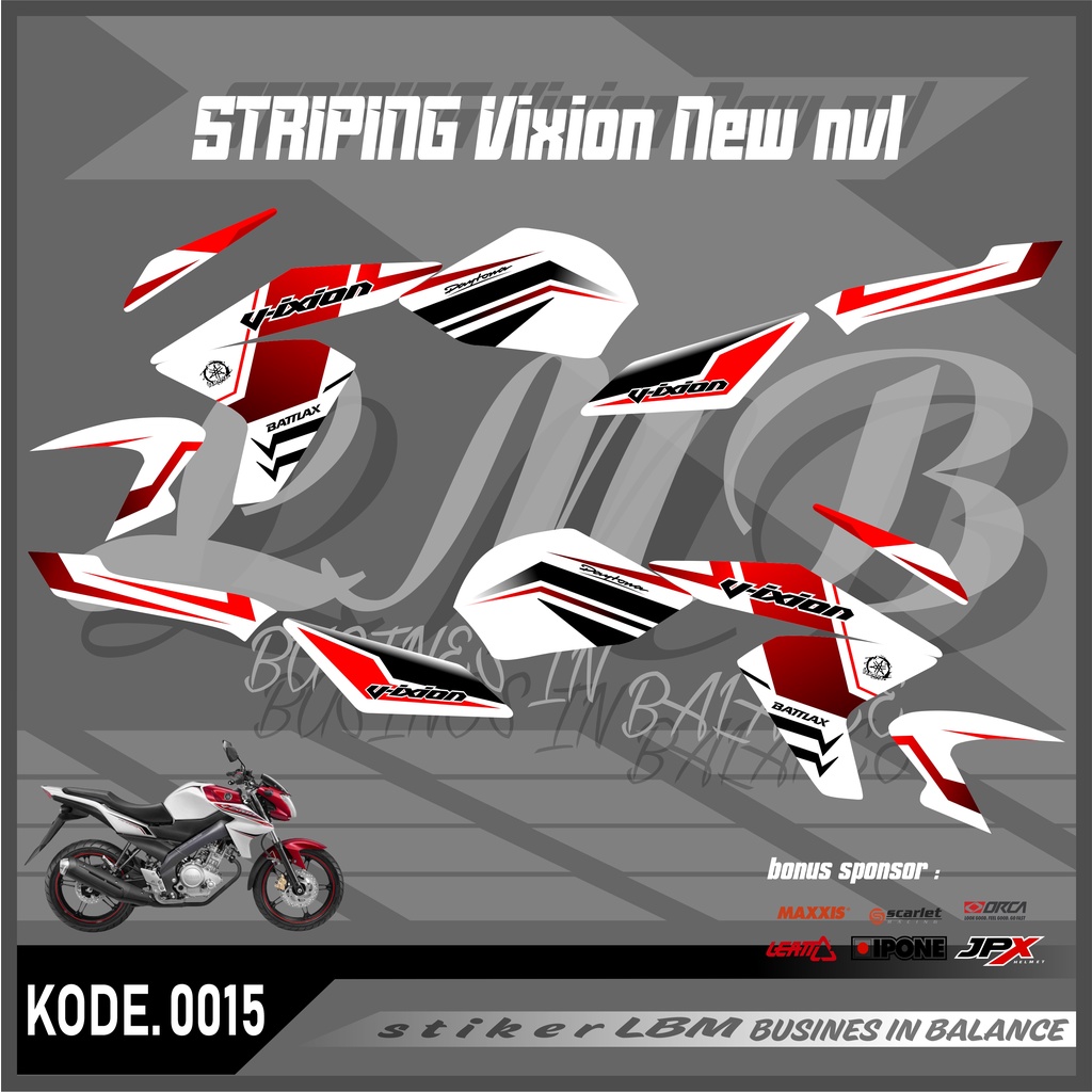 striping stiker variasi Vixion NVL 2013 sd 2014