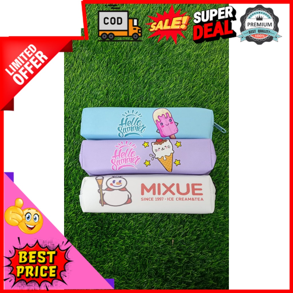 

Perlengkapan Sekolah Tepak Tempat Pensil Anak Perempuan dan anak Laki Lucu Karakter Ice Cream / Stationery Organizer / Tempat Alat Tulis