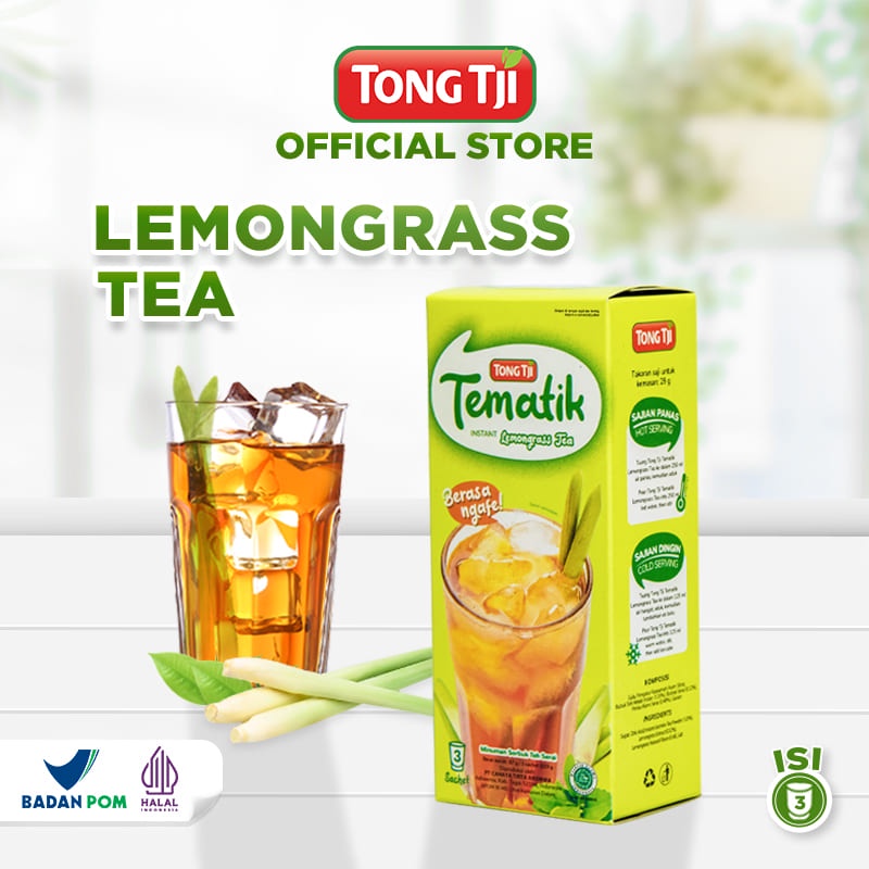 Promo Harga Tong Tji Tematik Instant Lemongrass Tea per 3 sachet 29 gr - Shopee
