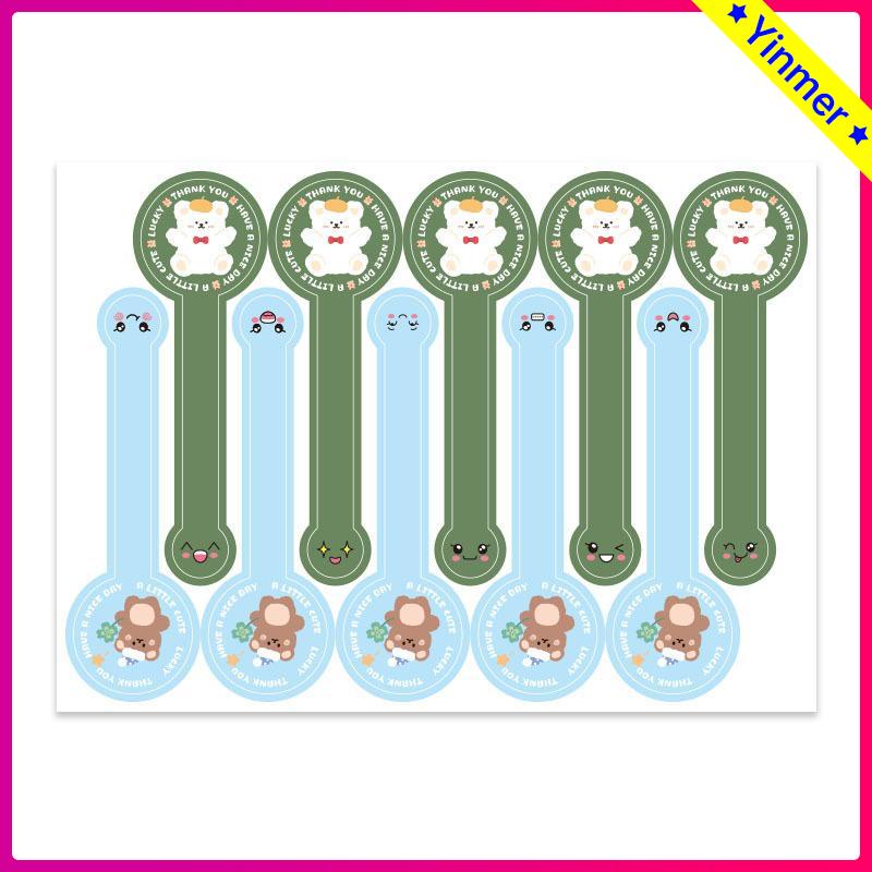 

COD✨ Stiker strip panjang stiker bulat stiker penyegelan kotak kue kue stiker penyegelan stiker dekoratif DIY-Yinmer