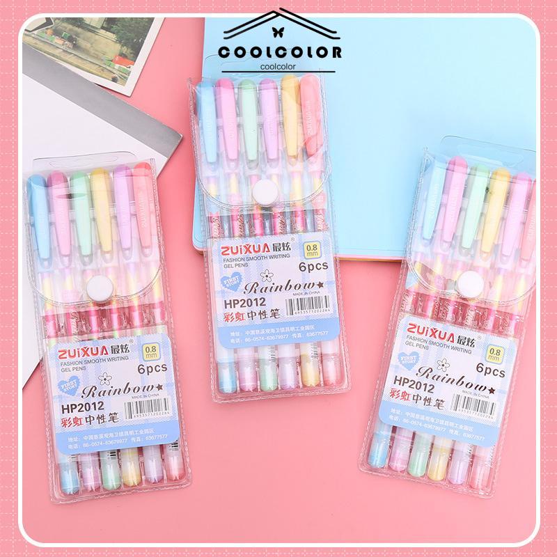 

COD❤️Rainbow Neutral Pen Creative Graffiti Highlighter Alat Tulis Stabilo Siswa- cl