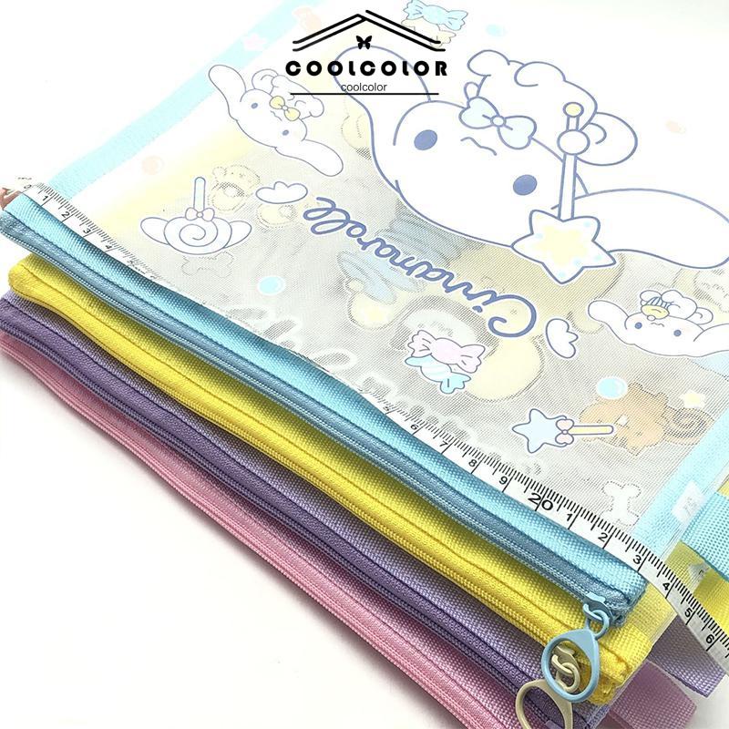 

COD❤️Kartun Sanrio File Pouch Kantong Alat Tulis Nilon Ziplock Transparan Alat Tulis- cl