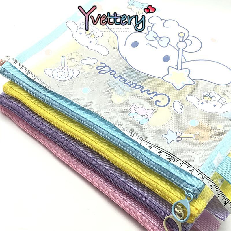 

❤️COD Kartun Sanrio File Pouch Kantong Alat Tulis Nilon Ziplock Transparan Alat Tulis-Yy