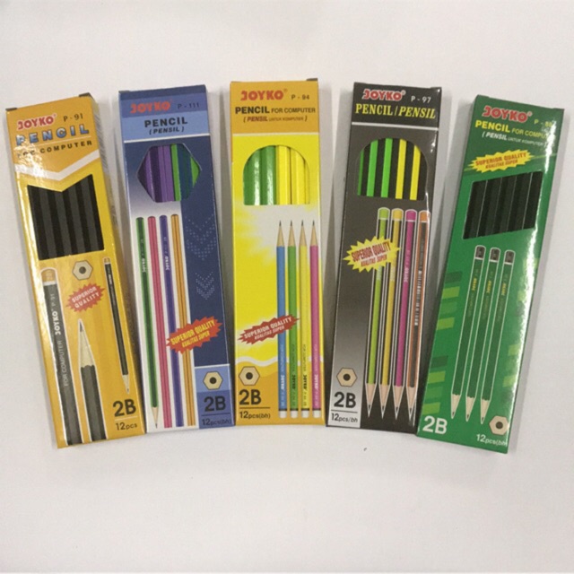

Pensil Kayu 2B Joyko 12 pcs P-88 isi 12 pcs