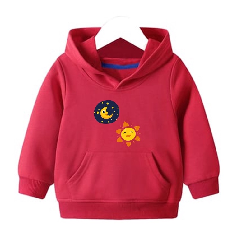 Hoodie OOTD Anak Perempuan Laki Laki Days  Fleece Umur 1 2 3 4 5 6 7 Tahun Cewek Cowok Murah