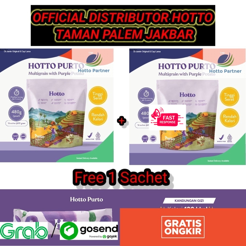

Hotto Purto Oat Multigrain with Purple Potato 2 Pouch Free 1 Sachet INSTAN/SAMEDAY LANGSUNG PROSES