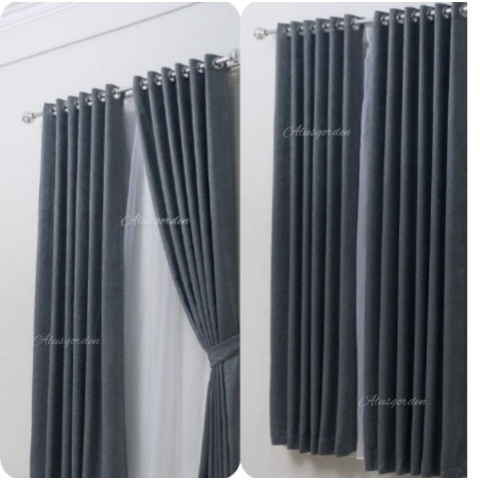 Gorden jendela minimalis polos blackout import 12ring abu tua gordeng hordeng korden horden tirai go