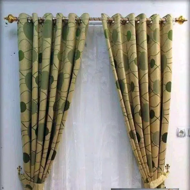 Gorden Jendela Pintu Minimalis Ruang Tamu Mewah Murah Tirai Korden Gordyn Gordeng Hordeng Tebal warn