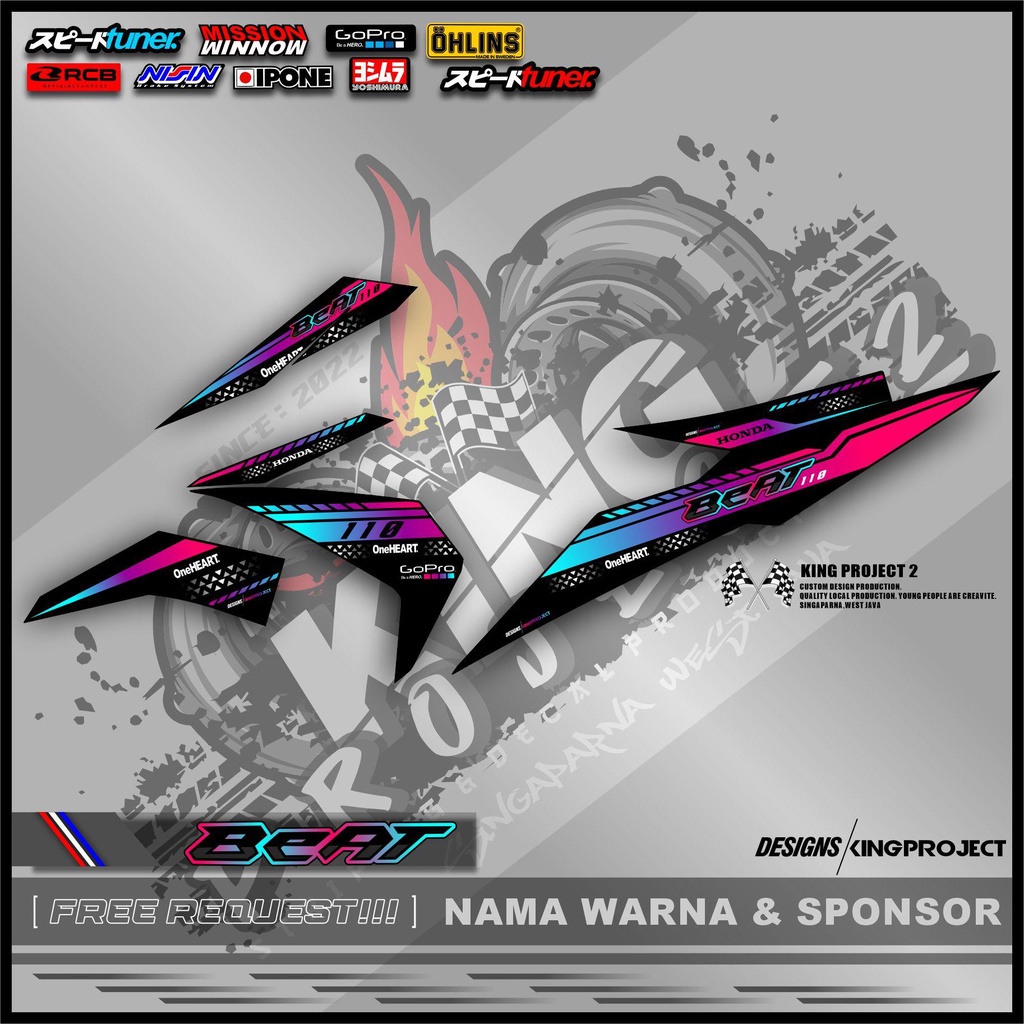 Striping Sticker Beat New Fi 2016 / 2019 Simple Style