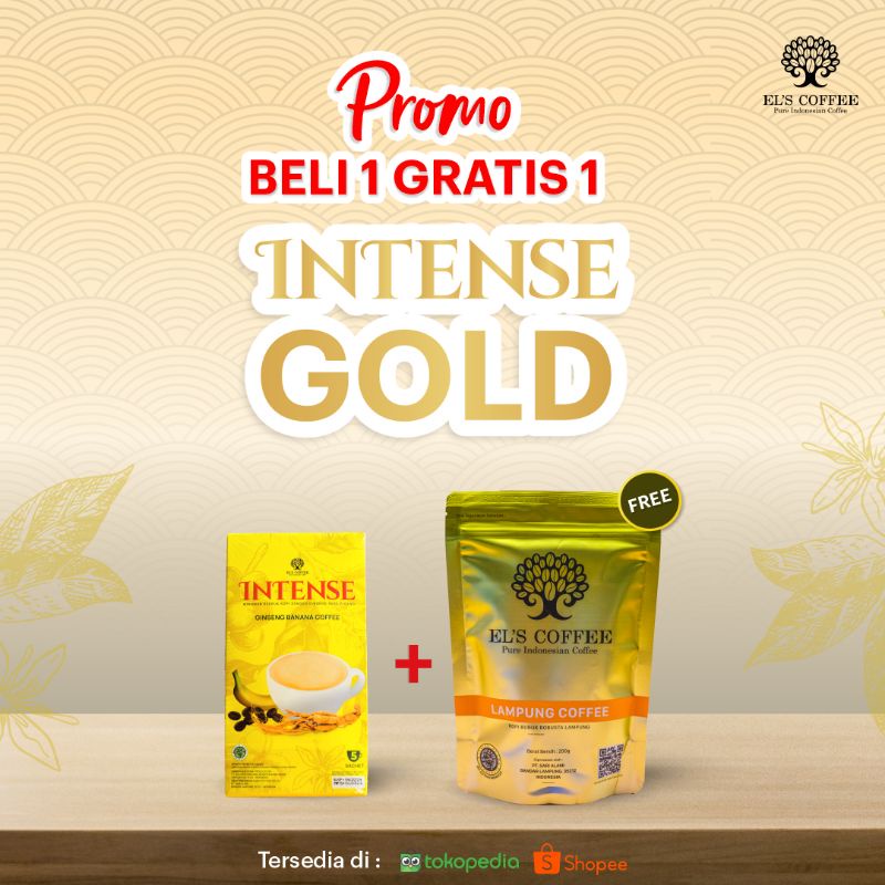 

Kopi EL'S COFFEE Intense Ginseng Kopi Pisang 5 Sachet Pria Wanita Banana Coffee Herbal Stamina BPOM M-1161