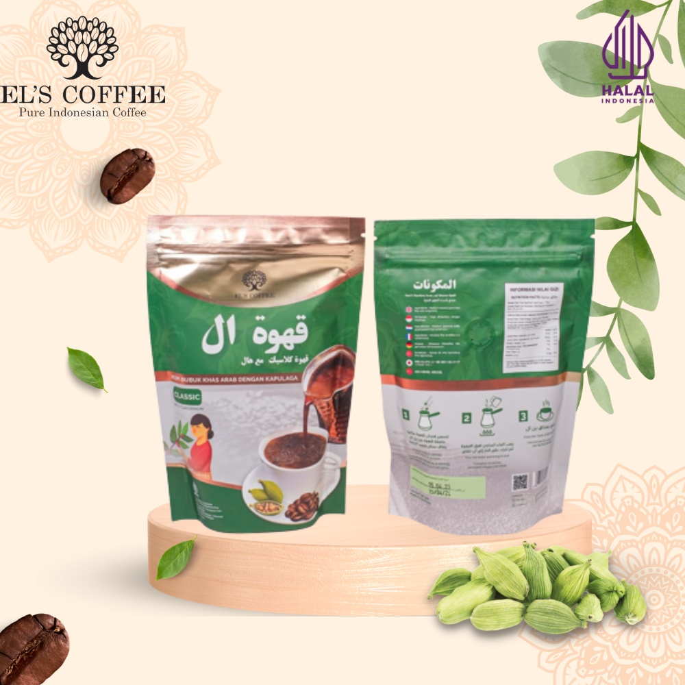 

Kopi EL'S COFFEE KOPI ARAB CLASSIC DENGAN CARDAMON KAPULAGA 200gr