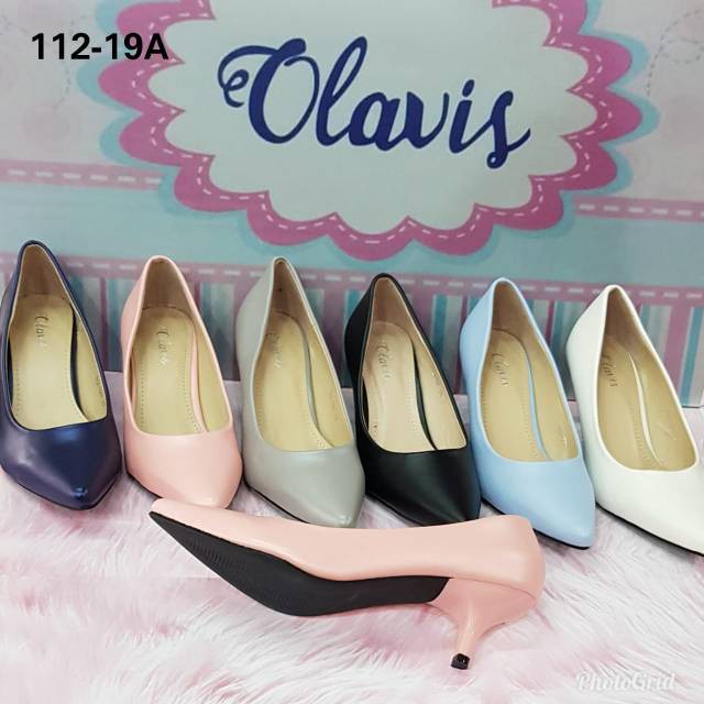 Sepatu Heels Wanita Olavis Dove Hak 3cm (112-19A) Import