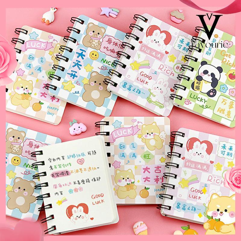 

COD1 Buku Coil A7 Inspiratif Lucu Kartun Portable Robek Kertas Catatan-FA