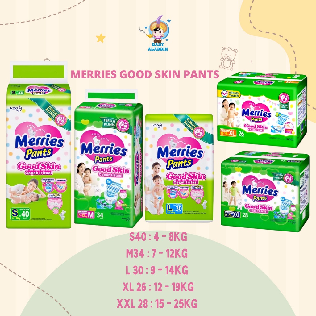 TERMURAH Merries Pants Good Skin S40 / Merries Pants Good Skin L30 / Merries Pants Good Skin XL26 / 
