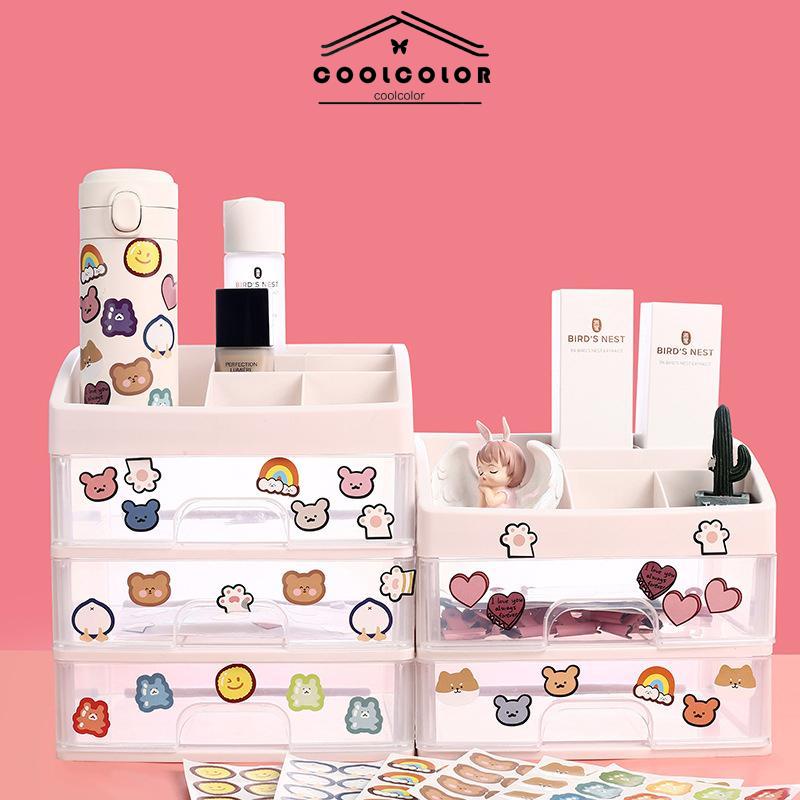 

COD❤️1 stiker gaya korea saku beruang pelangi lucu - cl