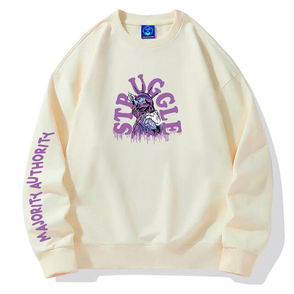 Baju Sweater OOTD Pria Cowok Kaos Switer Oblong Premium Lengan Panjang Stuggle Crewneck fleece basic