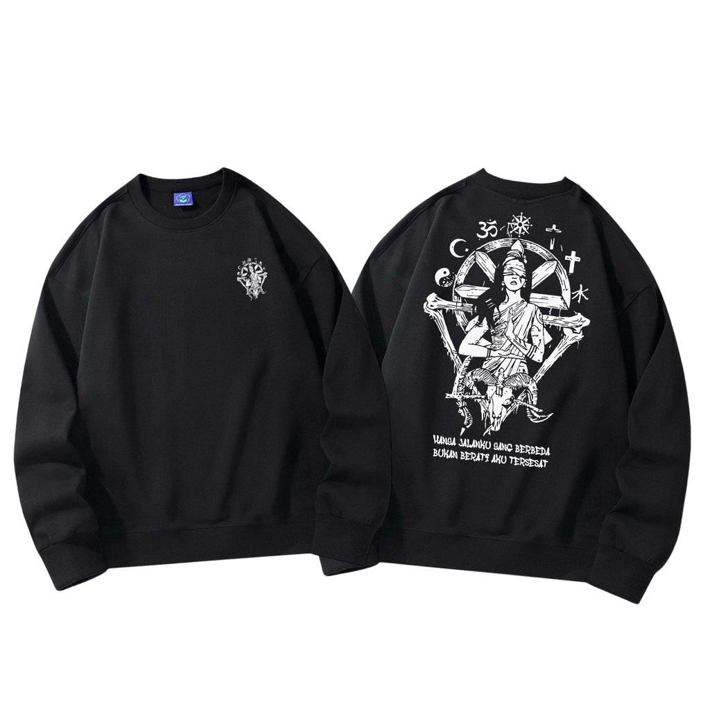 Baju Sweater OOTD Pria Cowok Kaos Switer Oblong Premium Lengan Panjang Afthershock. Crewneck kece tr