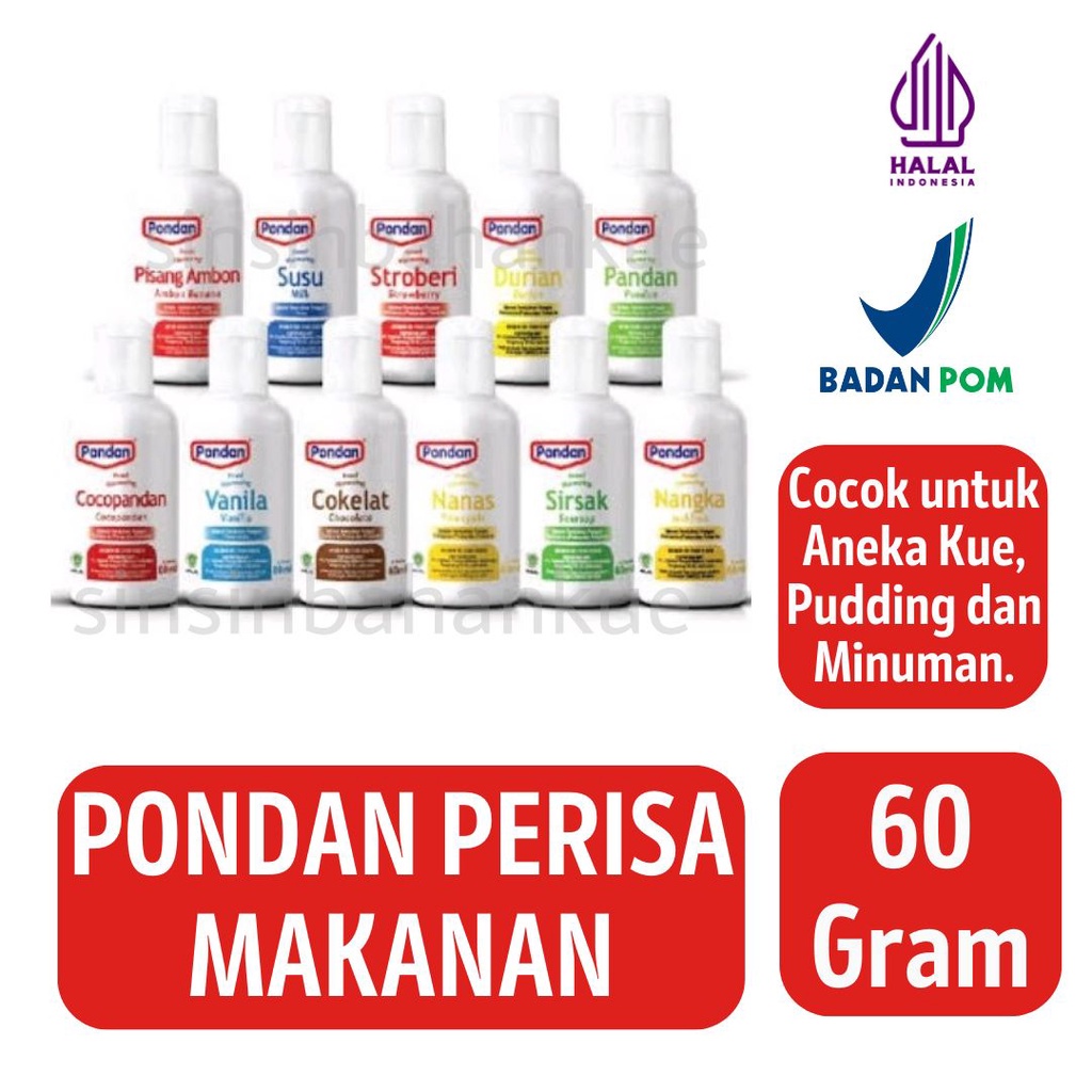 

pondan perisa pewarna makanan essen 60ml
